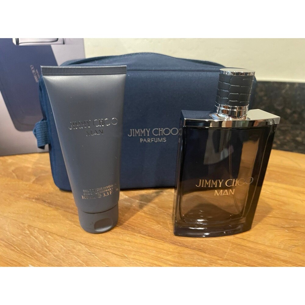 New Jimmy Choo Man Eau De Toilette 3 Pc Gift Set (3.3oz)